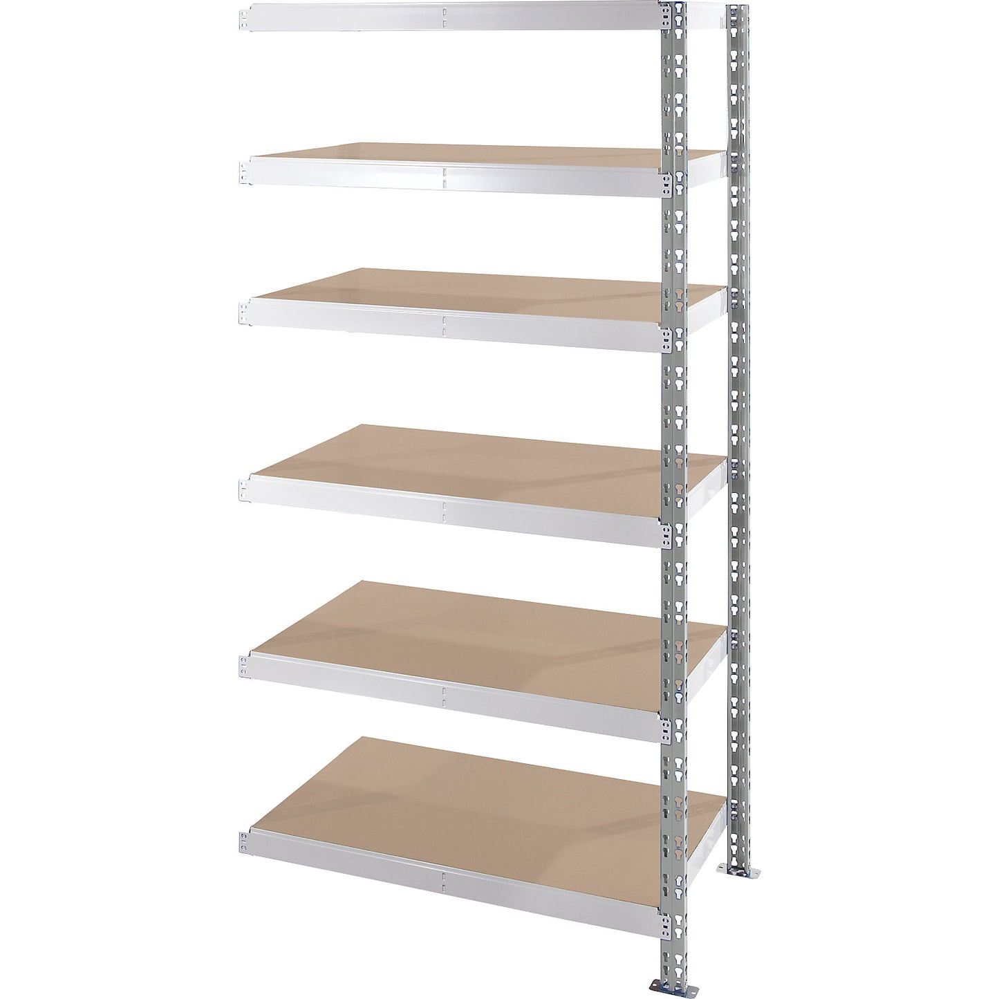 Universal boltless shelving unit, chipboard shelves, HxWxD 1976 x 1025 x 600 mm, extension shelf unit.