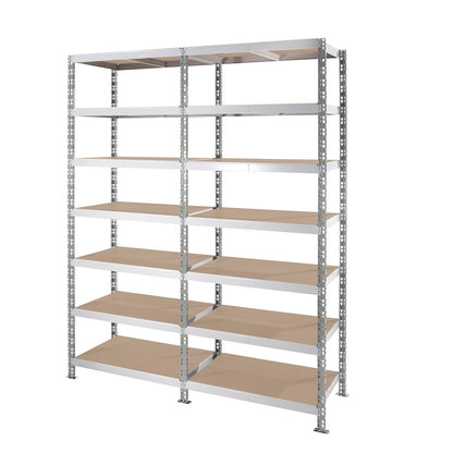 Universal boltless shelving unit, chipboard shelves, HxWxD 2522 x 1050 x 500 mm, standard shelf unit.