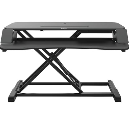 Corsivo™ sitting/standing workstation, HxWxD 110 x 800 x 615 mm, black.