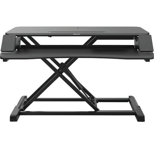 Corsivo™ sitting/standing workstation, HxWxD 110 x 800 x 615 mm, black.