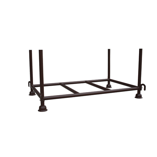 Stacking frame, LxWxH 1200 x 820 x 910 mm, with 1 cross tube, chocolate brown.