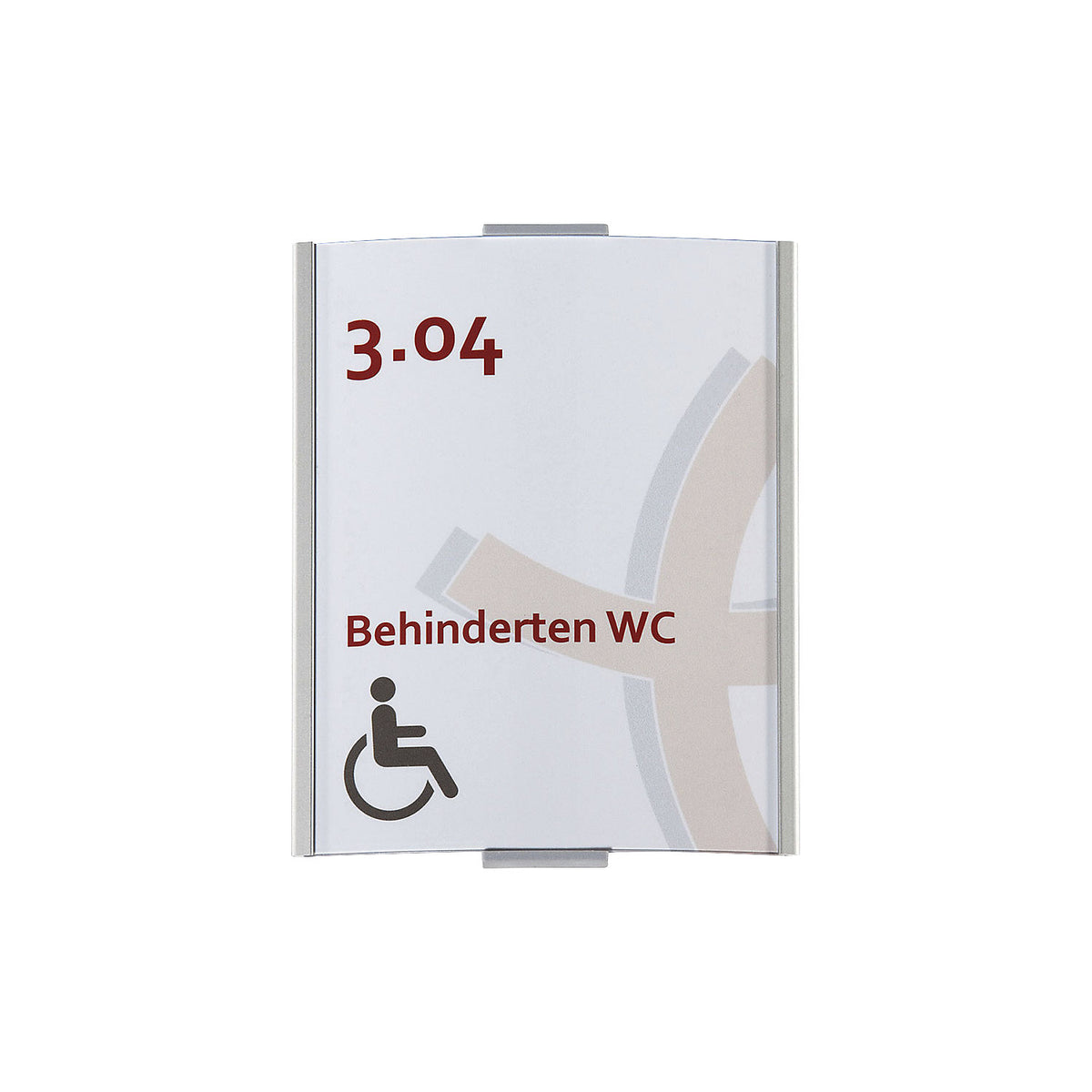 FRANKFURT™ door sign, HxWxD 148 x 120 x 13 mm, A6 portrait, silver.