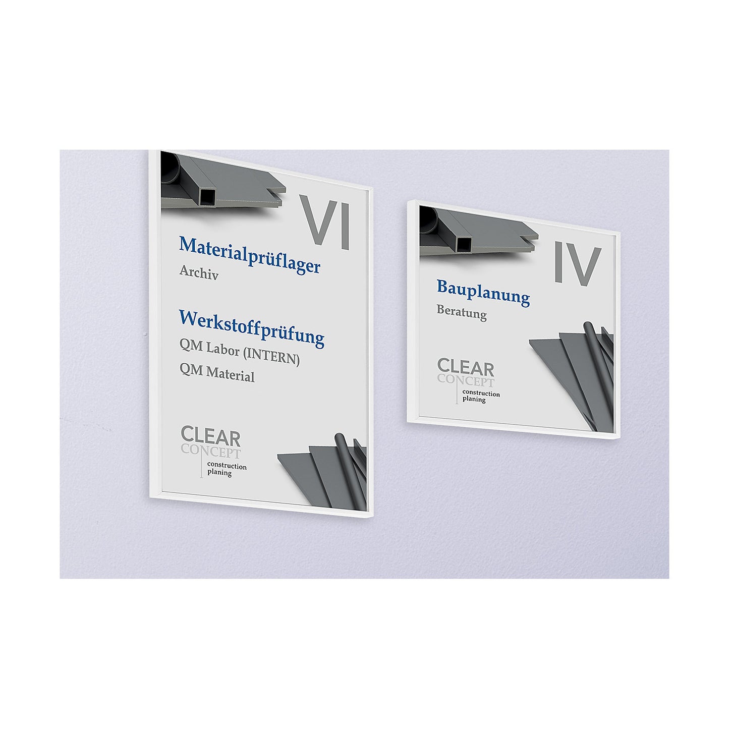 Door sign, DIN A6 portrait, HxW 212.5 x 150.5 mm, traffic white.