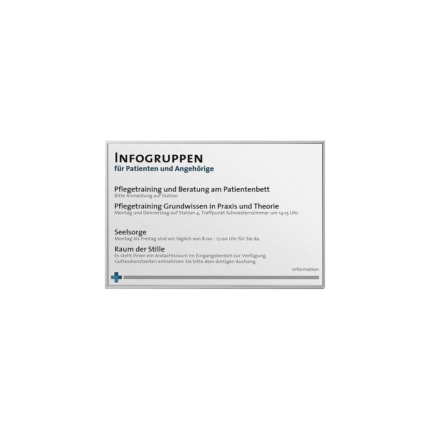 Door/info panel, A4 landscape, HxW 212.5 x 299.5 mm, traffic white.