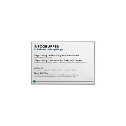 Door/info panel, A4 landscape, HxW 212.5 x 299.5 mm, traffic white.