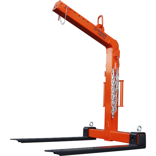 Balanced crane fork, automatic, effective height 1150 - 1750 mm, light duty version, max. load 1000 kg.