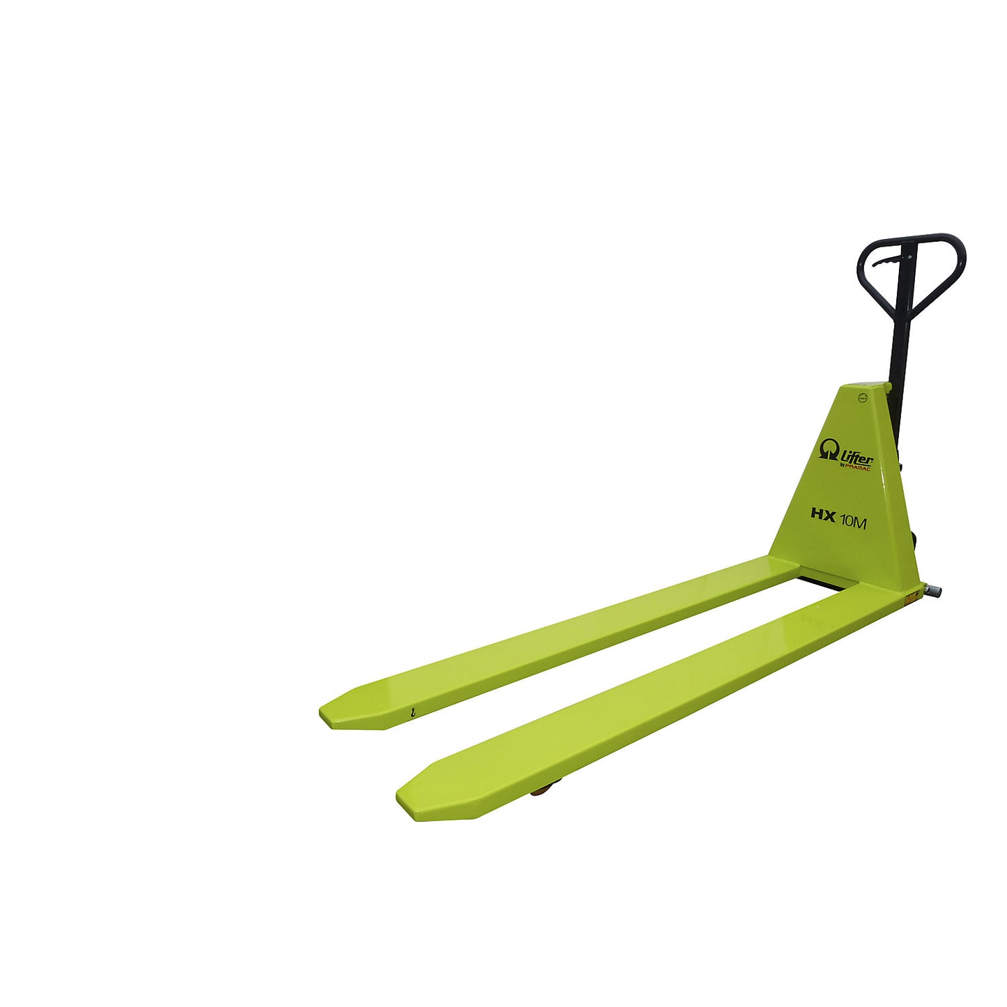 High-lift pallet truck, manual hydraulics, max. load 1000 kg, fork length 1500 mm.