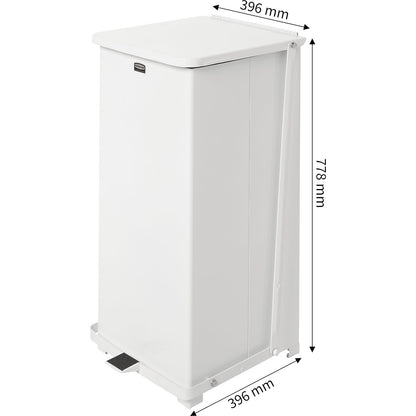 Defenders® pedal bin, capacity 49 l, white.
