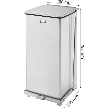 Defenders® pedal bin, capacity 95 l, stainless steel.