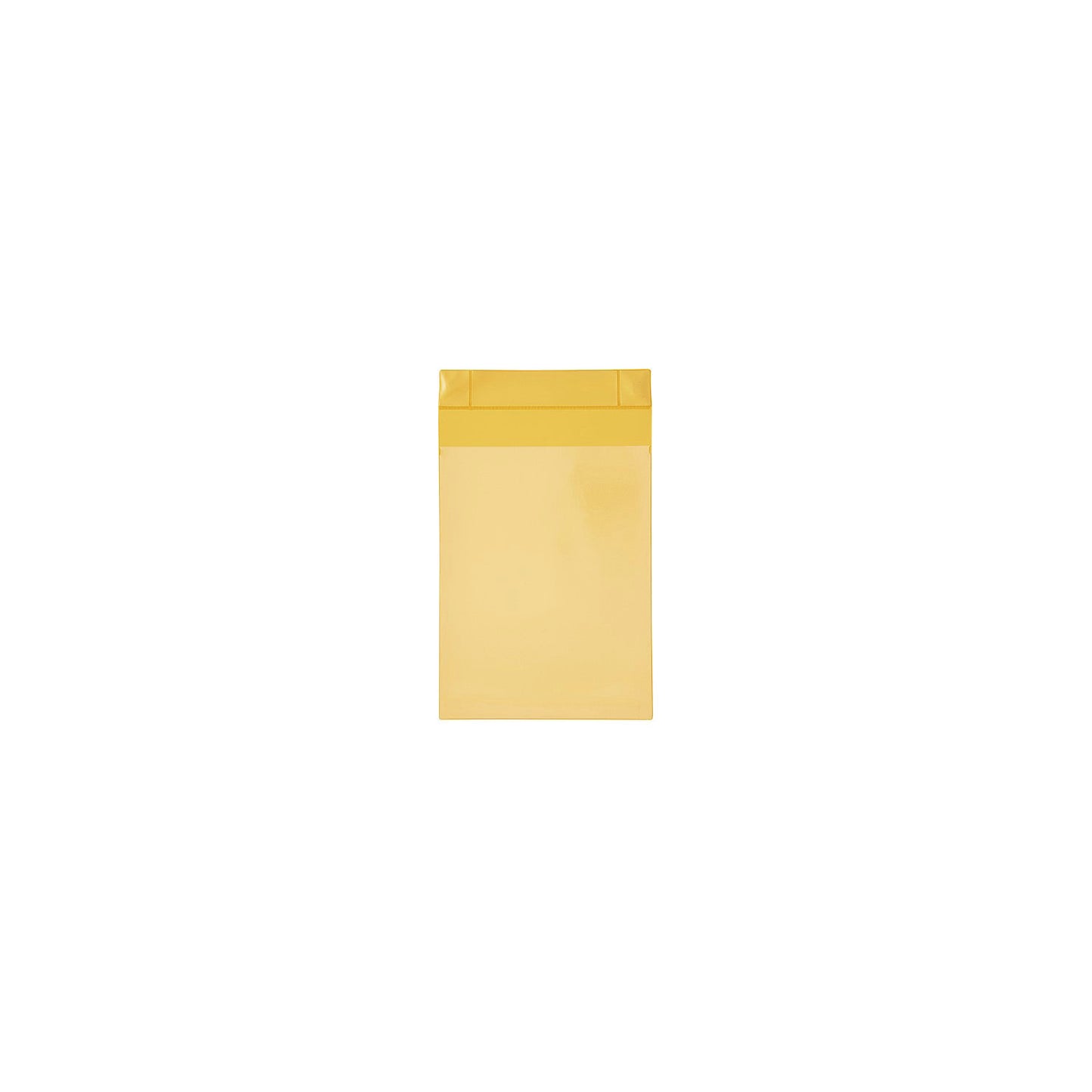 Neodymium magnetic pockets, vertical format, pack of 25, yellow, A4, 1+ packs.