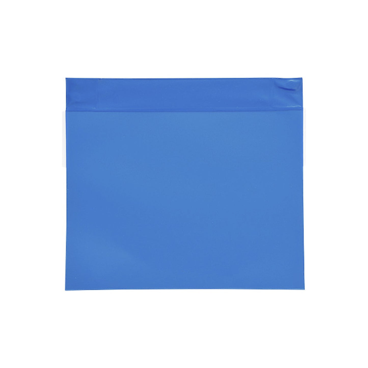 Neodymium magnetic pockets, landscape format, with rain protection flap, pack of 25, blue, A4, 1+ packs.
