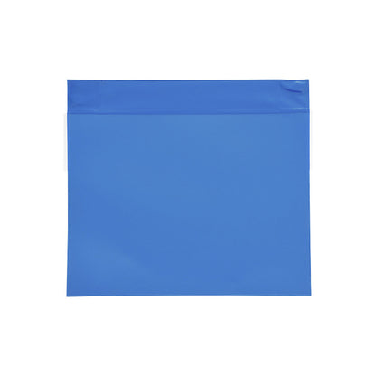 Neodymium magnetic pockets, landscape format, with rain protection flap, pack of 25, blue, A4, 1+ packs.