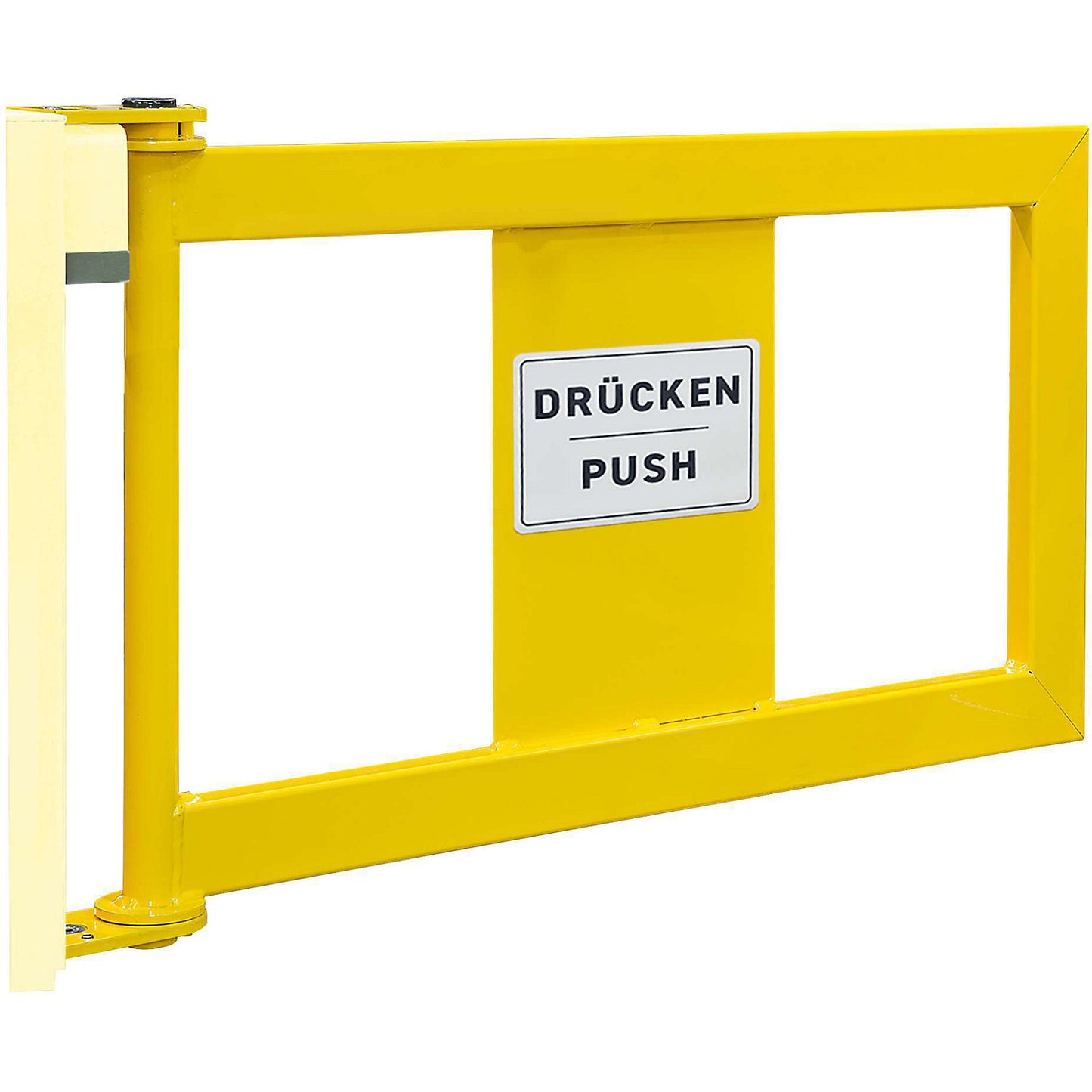Gate for S-Line safety railing, LxWxH 905 x 30 x 475 mm, for S-Line, yellow with gas pressure spring.