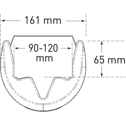 Column and post guard, height 550 mm, from 86 - 120 mm, WxD 162 x 115 mm.