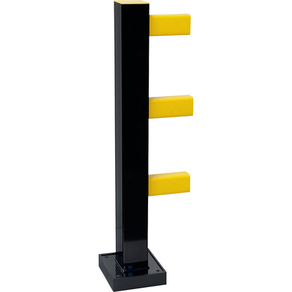 Hybrid impact protection railing, WxH 100 x 1040 mm, post, indoor use.