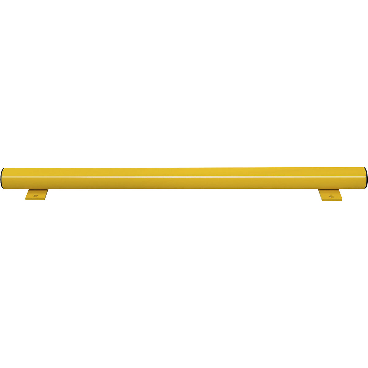 Forklift guard beam, WxH 130 x 86 mm, yellow plastic coating, length 1250 mm.