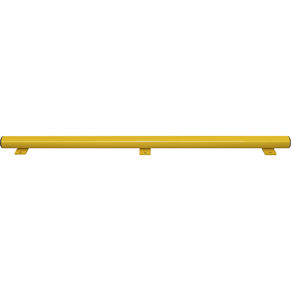 Forklift guard beam, WxH 130 x 86 mm, hot dip galvanised, yellow plastic coating, length 1750 mm.