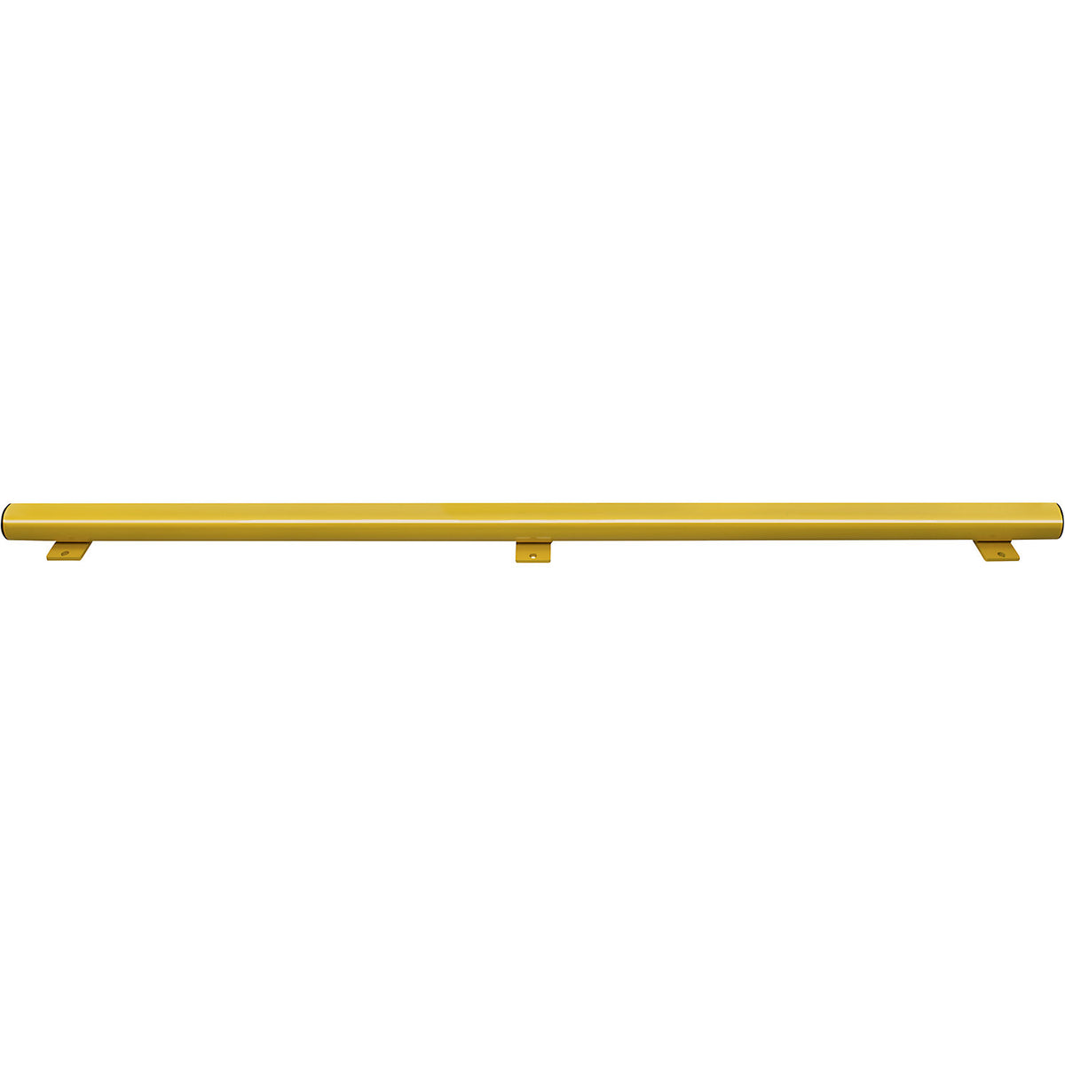 Forklift guard beam, WxH 130 x 86 mm, hot dip galvanised, yellow plastic coating, length 2050 mm.