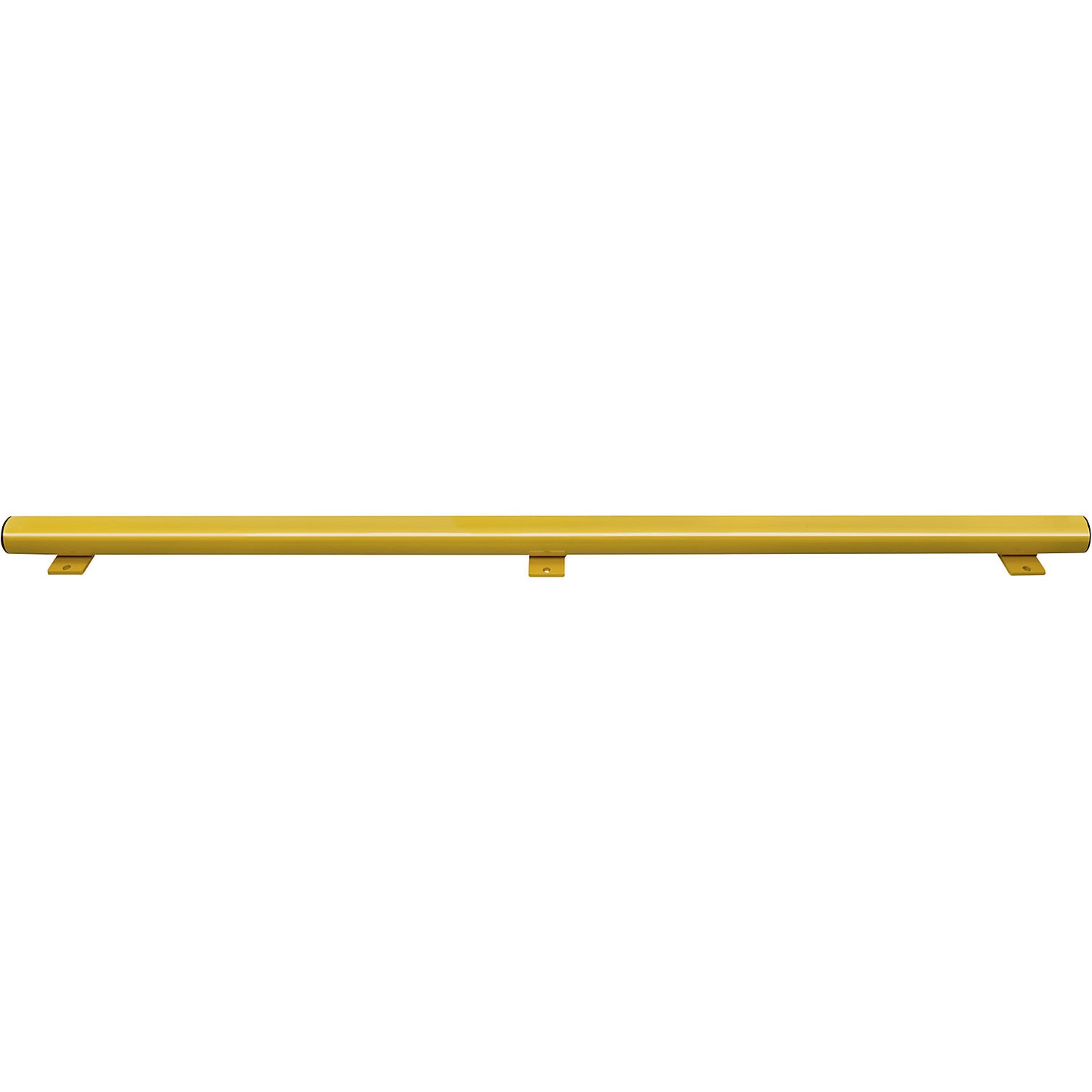 Forklift guard beam, WxH 130 x 86 mm, hot dip galvanised, yellow plastic coating, length 2050 mm.
