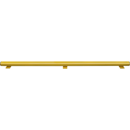 Forklift guard beam, WxH 130 x 86 mm, hot dip galvanised, yellow plastic coating, length 2050 mm.