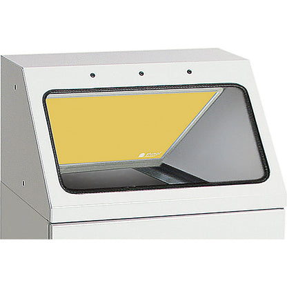 Recyclable waste collector, self extinguishing, capacity 45 l, sand yellow flap.