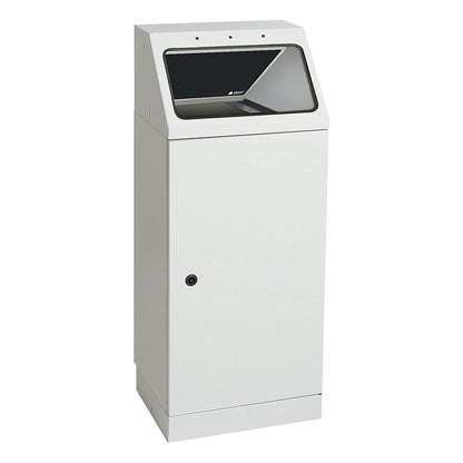 Recyclable waste collector, self extinguishing, capacity 45 l, charcoal flap.