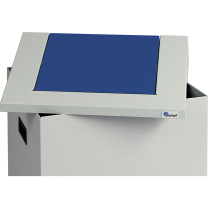 Waste wool case, capacity 73 l, light grey/gentian blue.