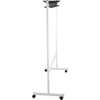Mobile coat stand, HxD 1700 x 550 mm, 2 x 11 hooks.