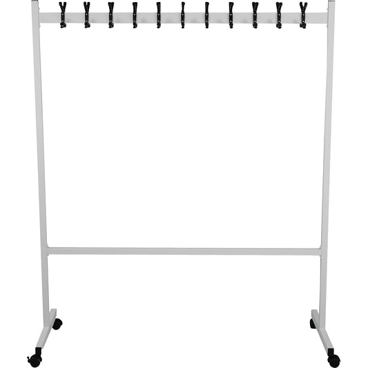 Mobile coat stand, HxD 1700 x 550 mm, 2 x 11 hooks.