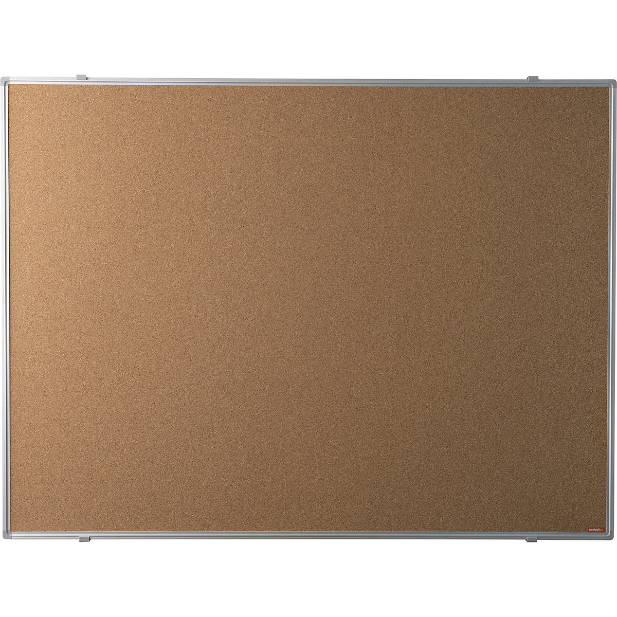 Pin board, anodised aluminium frame, natural cork, WxH 900 x 600 mm.