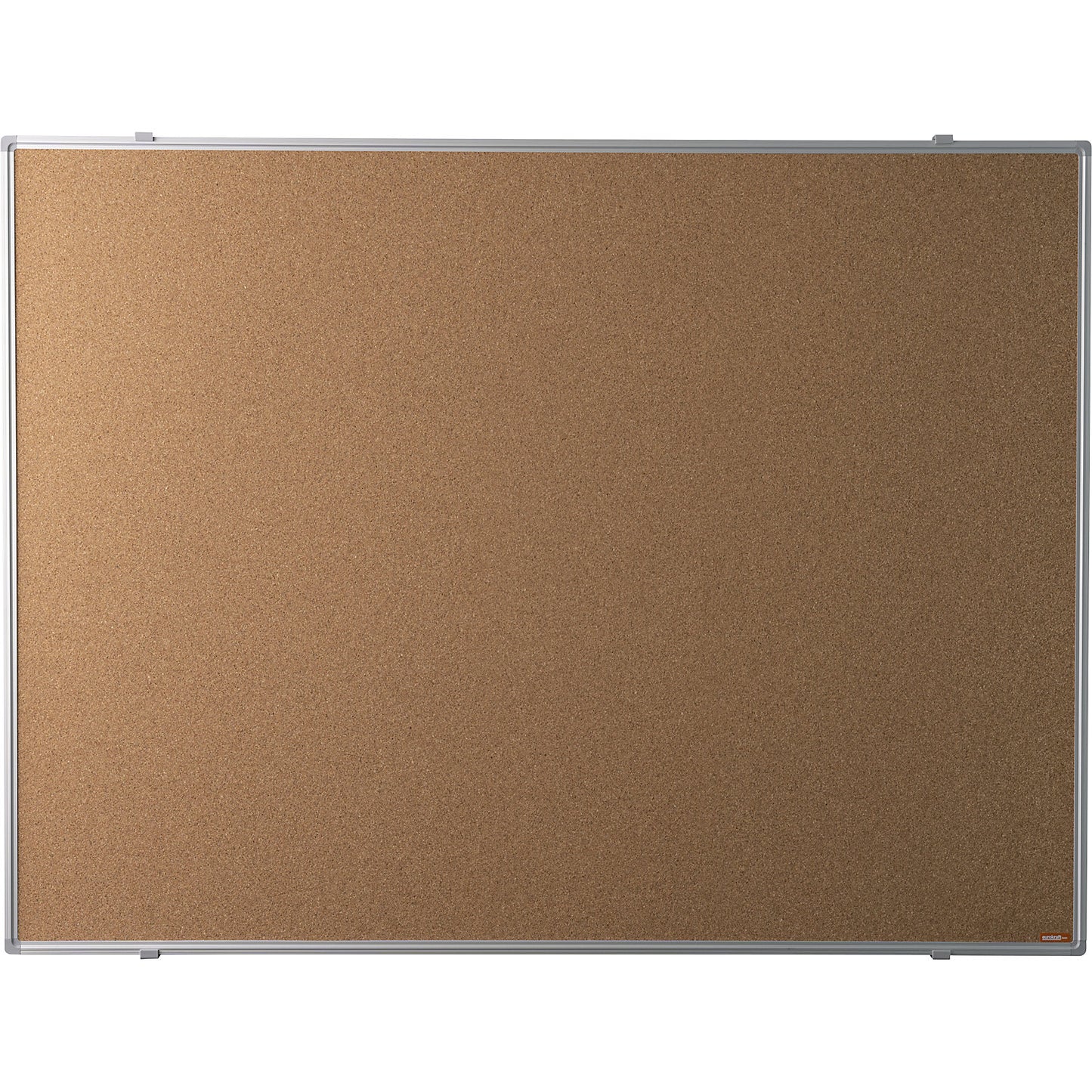 Pin board, anodised aluminium frame, natural cork, WxH 2000 x 1000 mm.