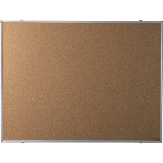 Pin board, anodised aluminium frame, natural cork, WxH 2000 x 1000 mm.