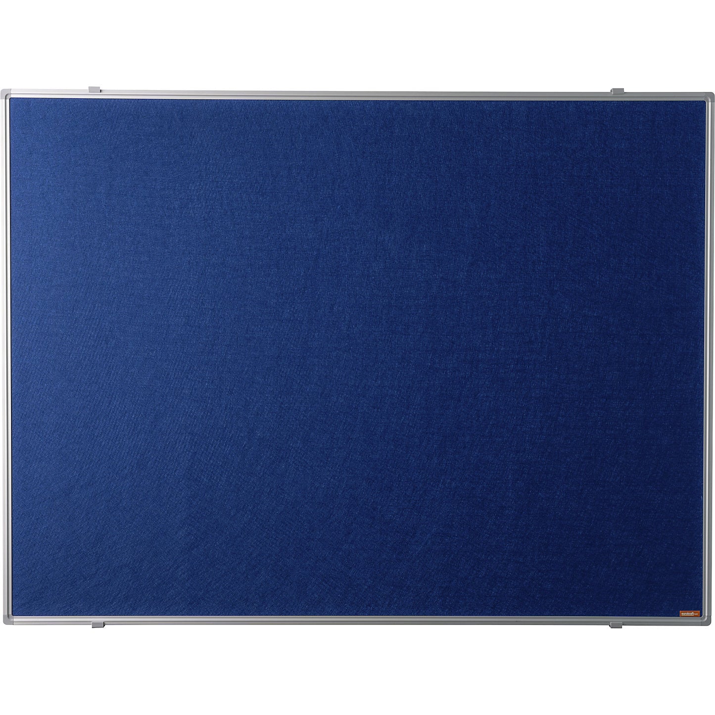 Pin board, anodised aluminium frame, fabric covering, blue, WxH 1500 x 1000 mm.