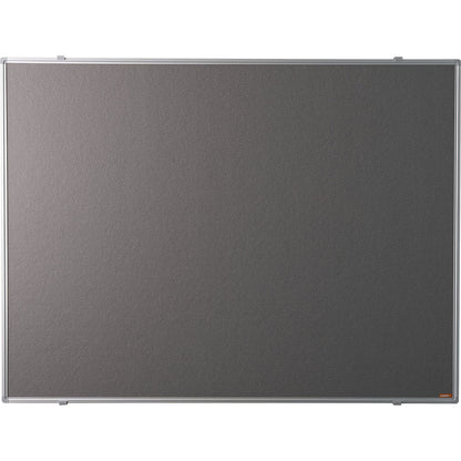 Pin board, anodised aluminium frame, fabric covering, grey, WxH 1500 x 1000 mm.