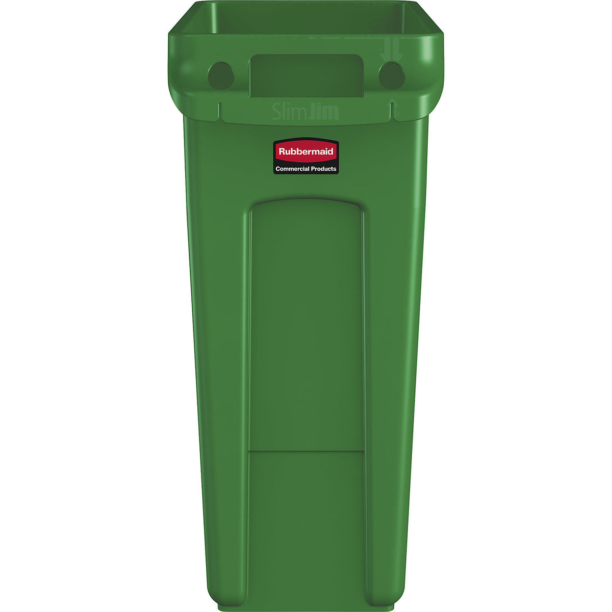 Waste bin SLIM JIM®, capacity 60 l, with ventilation ducts, green.