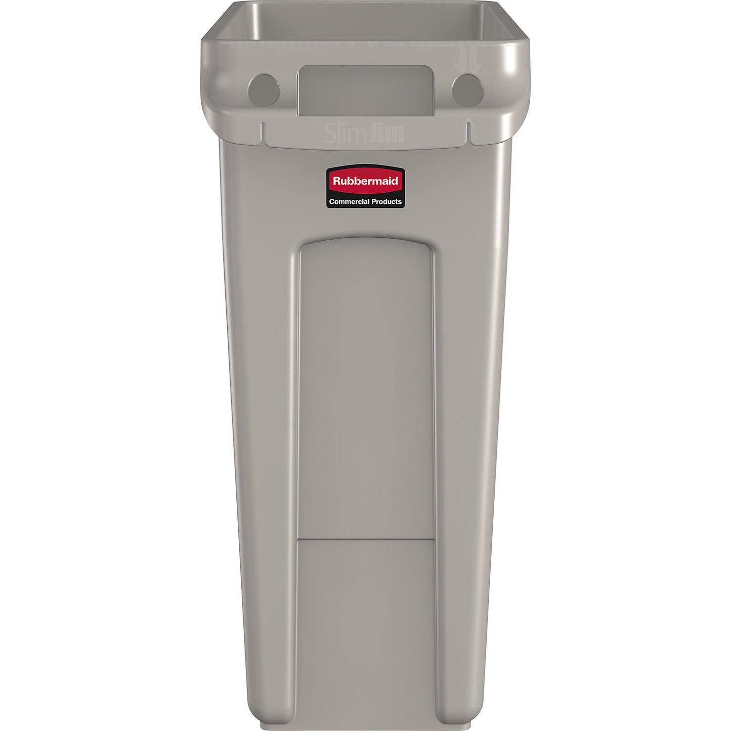 Waste bin SLIM JIM®, capacity 60 l, with ventilation ducts, beige.