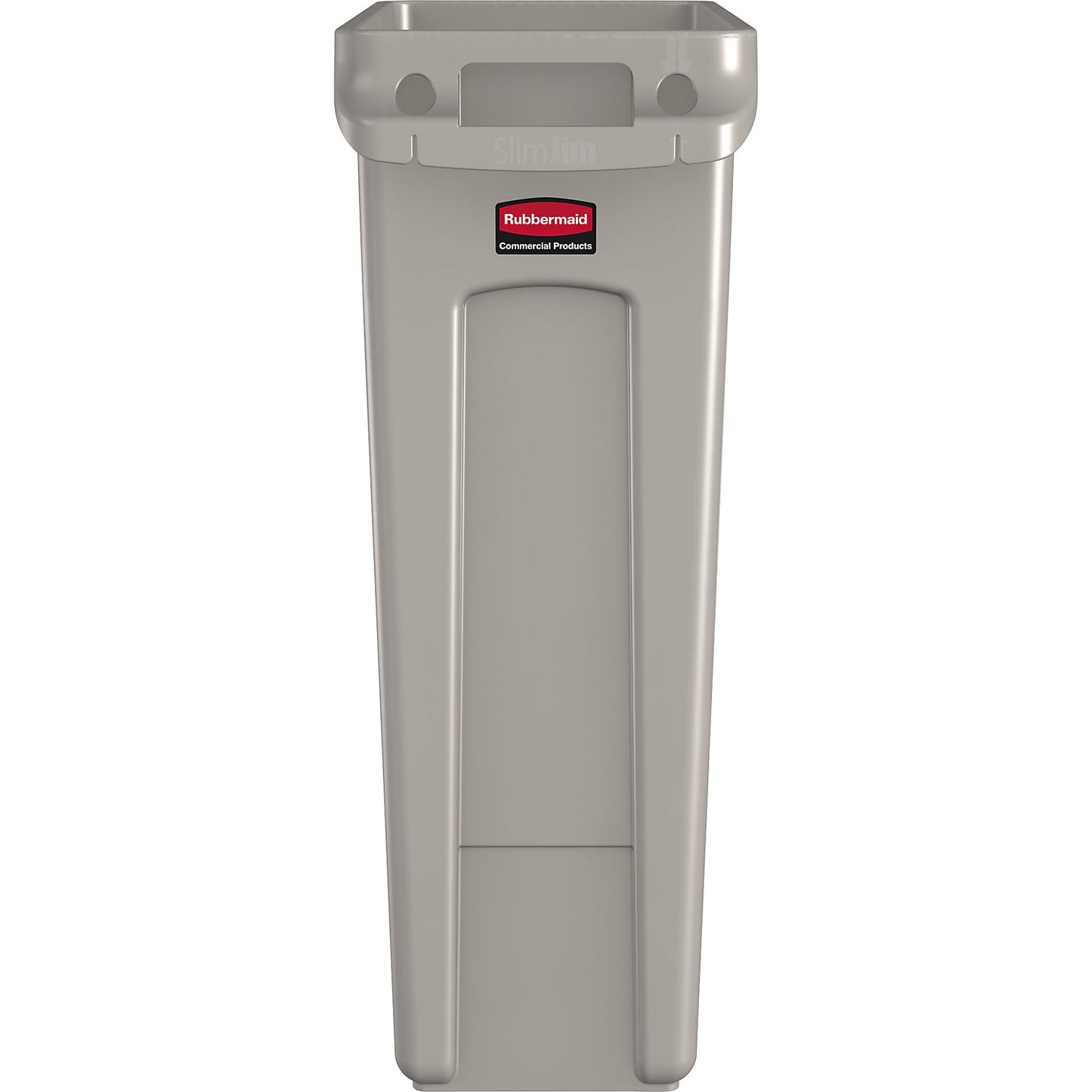 Waste bin SLIM JIM®, capacity 87 l, with ventilation ducts, beige.