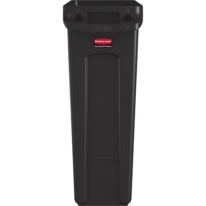 Waste bin SLIM JIM®, capacity 87 l, with ventilation ducts, brown.