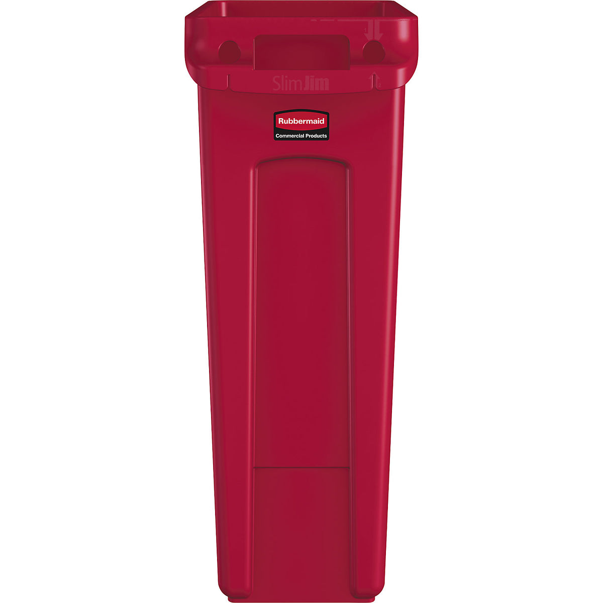 Waste bin SLIM JIM®, capacity 87 l, with ventilation ducts, red.