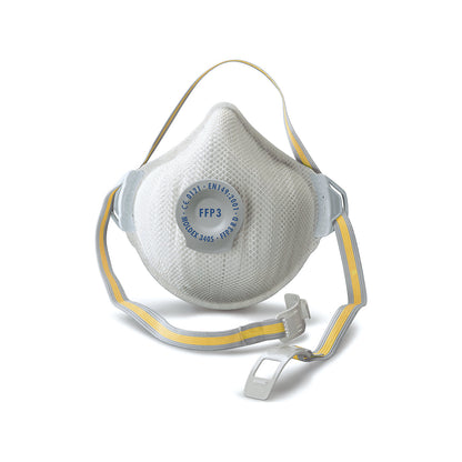 Respiratory protection mask FFP3 R D with AIR PLUS exhalation valve, reusable, pack of 5, white.