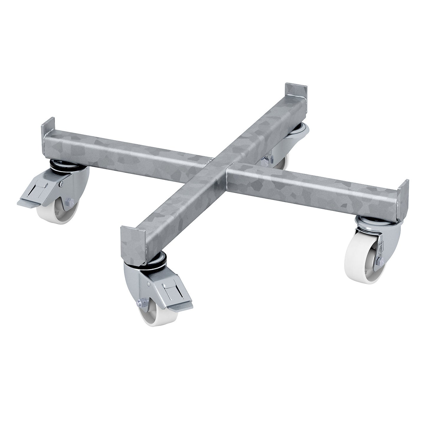 Drum dolly, LxW 610 x 610 mm, hot dip galvanised.
