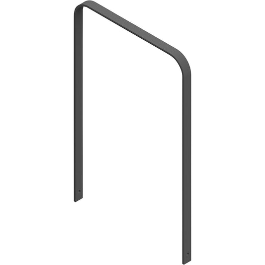 Bicycle parking rail, hot dip galvanised, iron glimmer, curving model, WxD 750 x 50 mm.