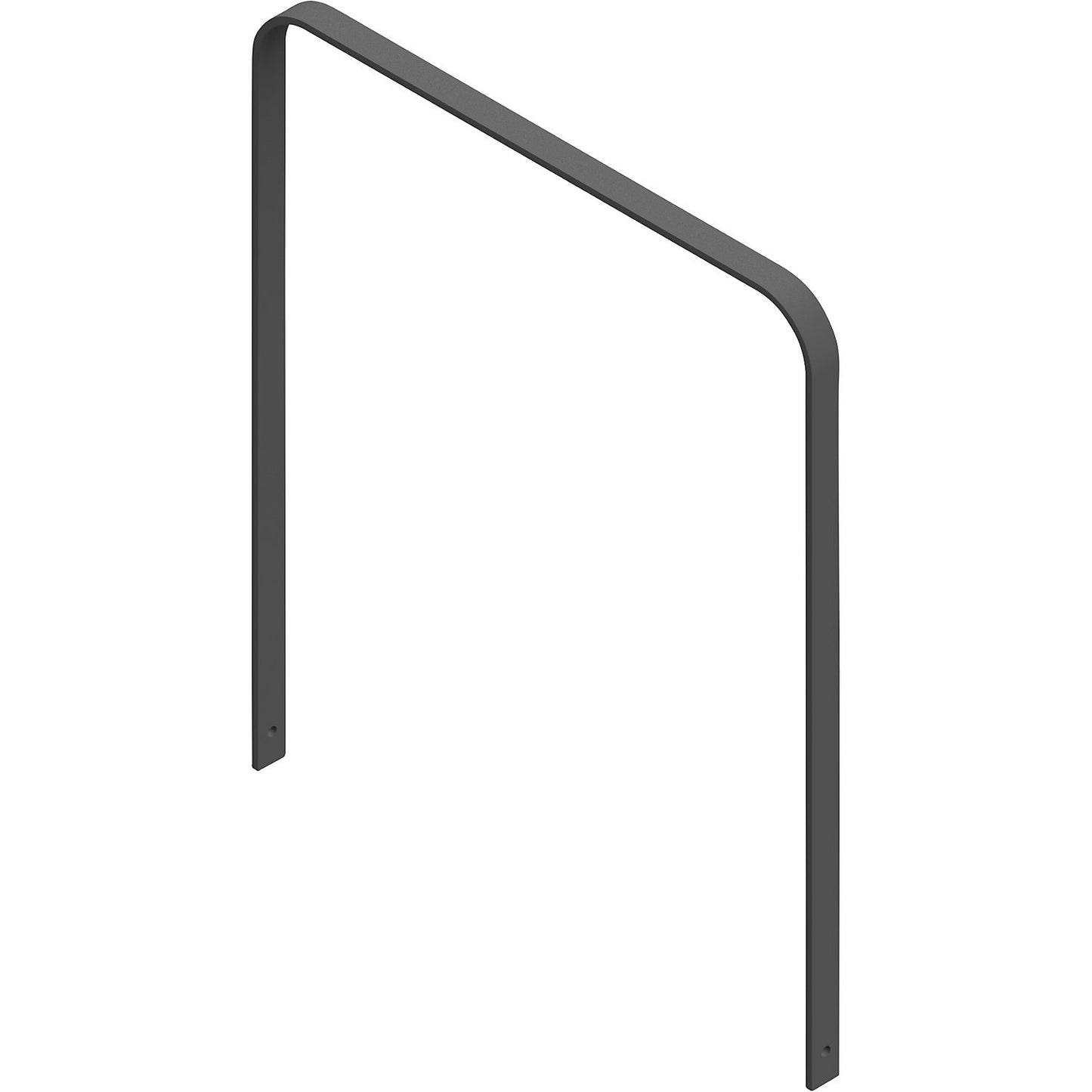 Bicycle parking rail, hot dip galvanised, iron glimmer, curving model, WxD 1000 x 50 mm.