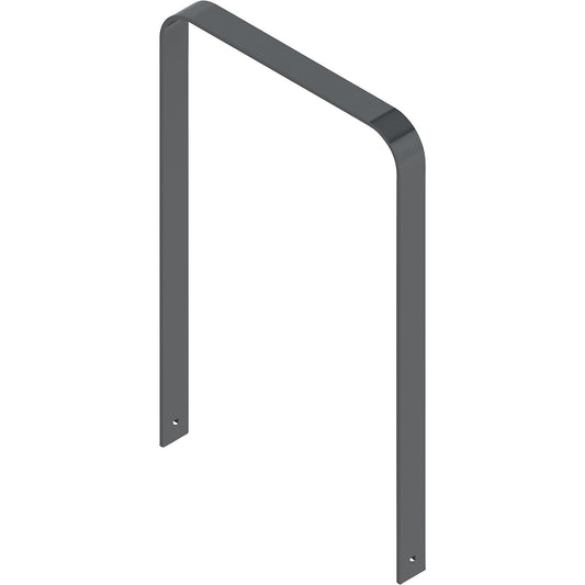 Bicycle parking rail, hot dip galvanised, iron glimmer, curving model, WxD 750 x 80 mm.
