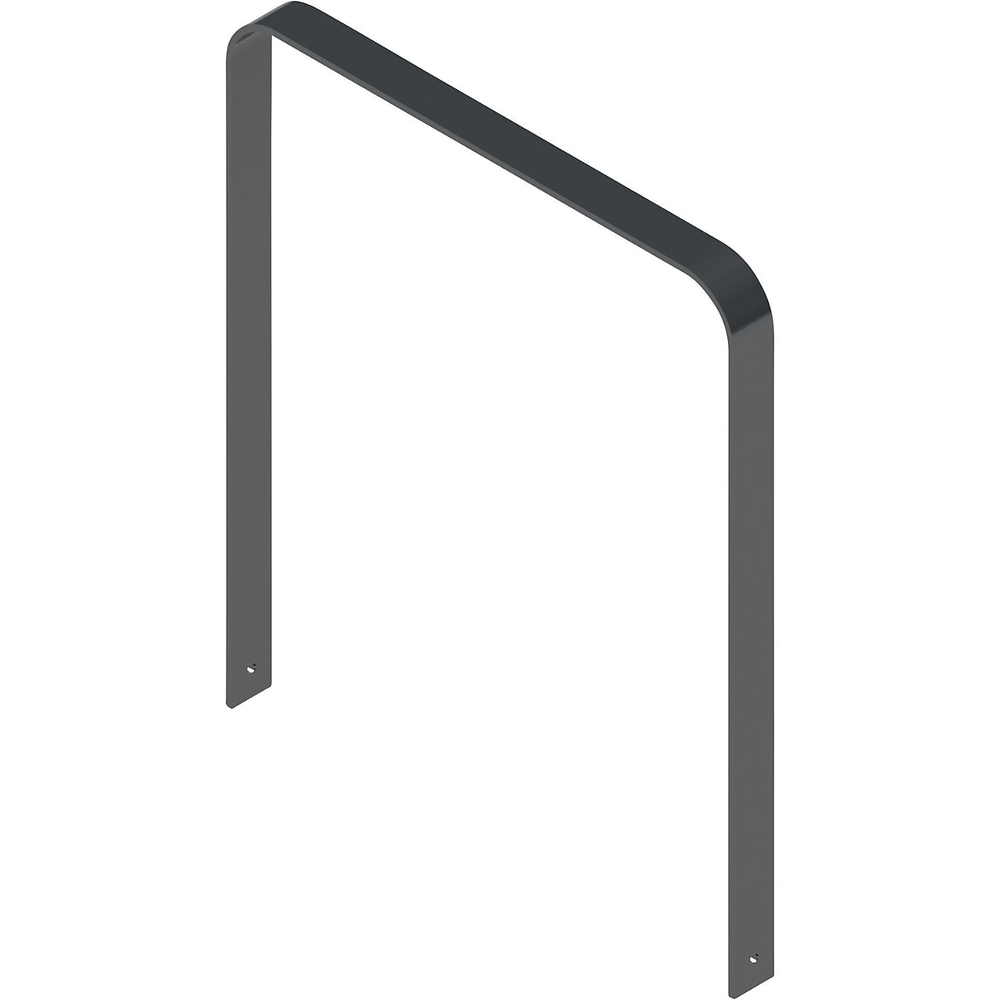 Bicycle parking rail, hot dip galvanised, iron glimmer, curving model, WxD 1000 x 80 mm.
