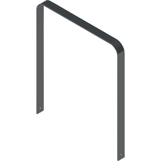 Bicycle parking rail, hot dip galvanised, iron glimmer, curving model, WxD 1000 x 80 mm.