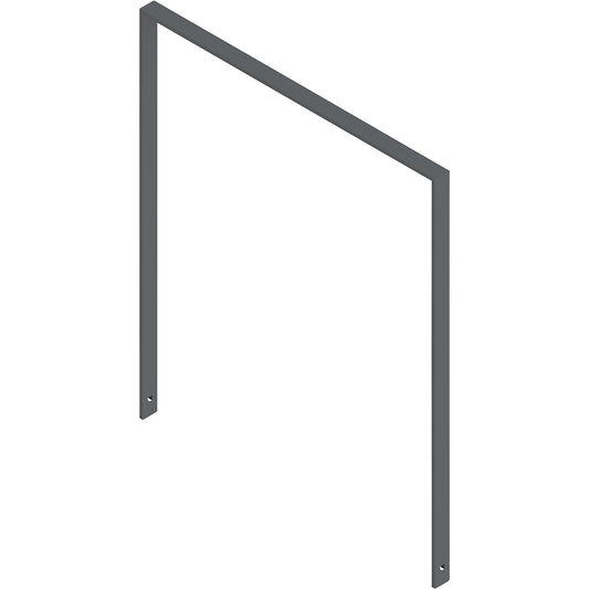 Bicycle parking rail, hot dip galvanised, iron glimmer, straight model, WxD 1000 x 50 mm.