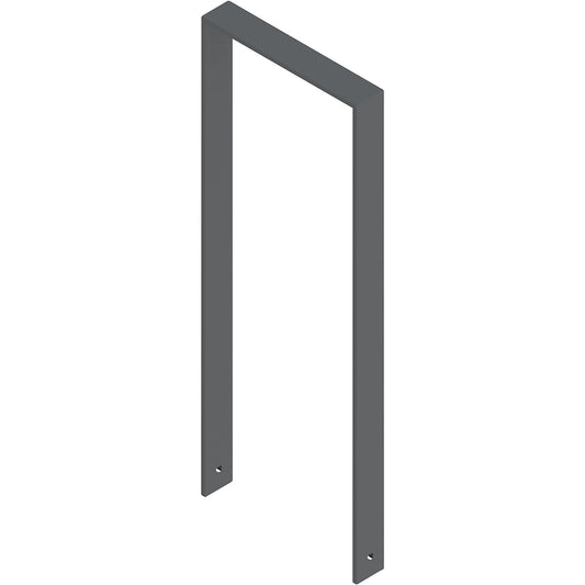 Bicycle parking rail, hot dip galvanised, iron glimmer, straight model, WxD 450 x 80 mm.