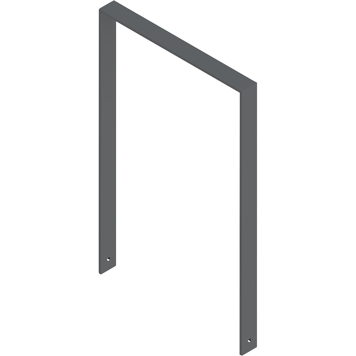 Bicycle parking rail, hot dip galvanised, iron glimmer, straight model, WxD 750 x 80 mm.