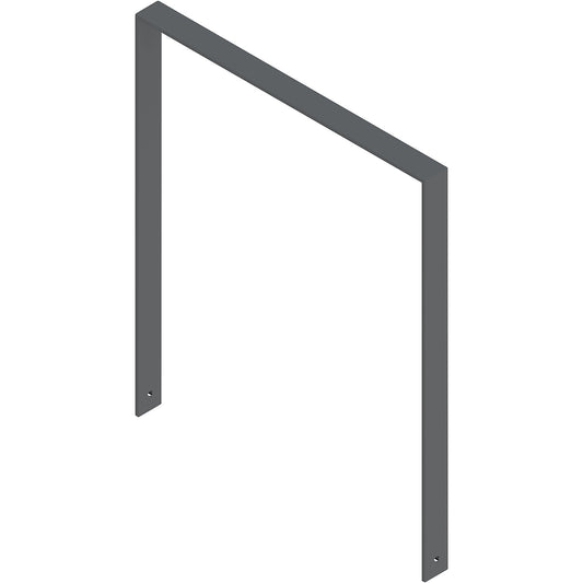 Bicycle parking rail, hot dip galvanised, iron glimmer, straight model, WxD 1000 x 80 mm.